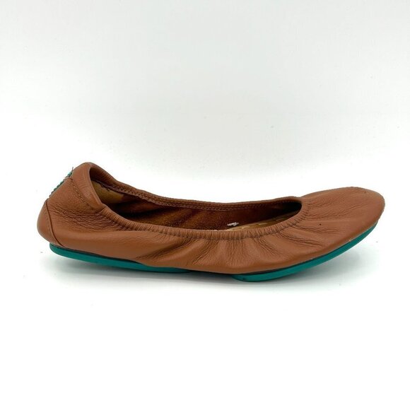 TIEKS By Gavrieli Brown Italian Leather Slip On Ballet Flats Shoes Size 6 - Picture 1 of 8